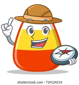 Explorer candy corn character cartoon