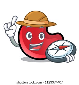 Explorer candy moon mascot cartoon