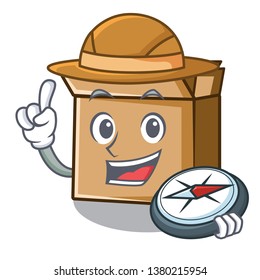 Explorer cardboard isolated with in the mascot