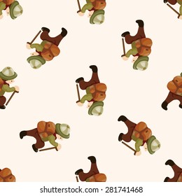 explorer , cartoon seamless pattern background