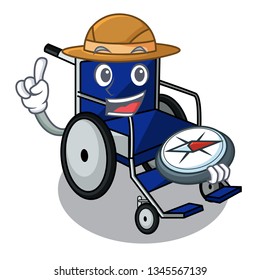 Explorer cartoon wheelchair in a hospital room
