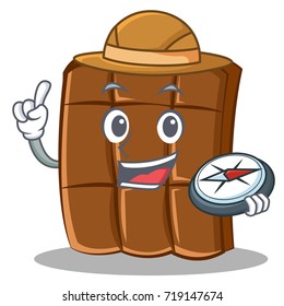Explorer chocolate character cartoon style