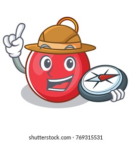 Explorer Christmas ball character cartoon