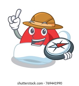 Explorer Christmas hat character cartoon