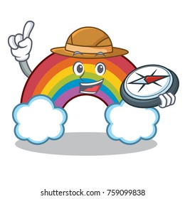 Explorer colorful rainbow character cartoon