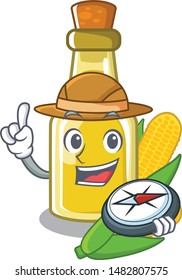 Explorer corn oil isolated in the mascot