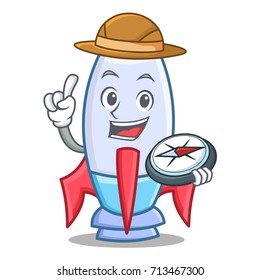 Explorer cute rocket character cartoon