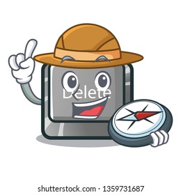 Explorer delete button in the shape mascot