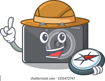 Explorer digital camera with on the mascot