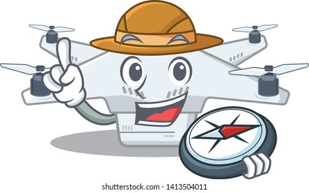 Explorer drone in the a character shape