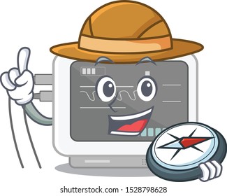 Explorer ecg machine isolated in the character
