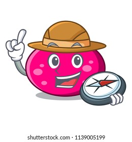 Explorer ellipse mascot cartoon style