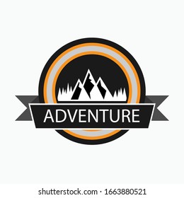 Explorer Emblem. Outdoor Hobby Label. Nature Journey Logo.