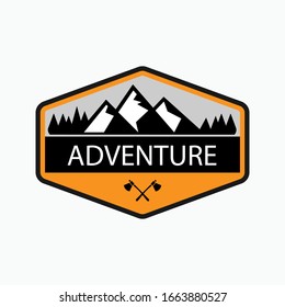 Explorer Emblem. Outdoor Hobby Label. Nature Journey Logo.