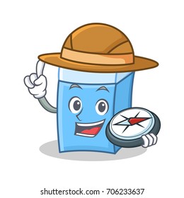 Explorer eraser character mascot style