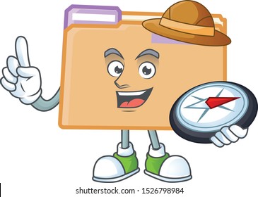 Explorer folder for storage with character shape
