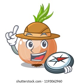 Explorer fresh onion isolated on the mascot