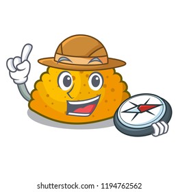 Explorer fried patties isolated on the mascot