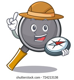 Explorer frying pan cartoon character