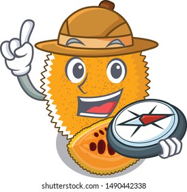 Explorer gac fruit isolated in the cartoon