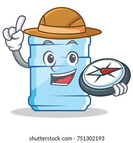 Explorer gallon character cartoon style