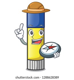 Explorer glue stick isolated on the mascot