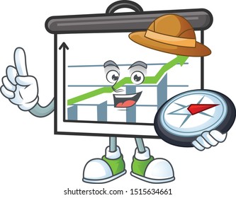 Explorer up graphic board on white background