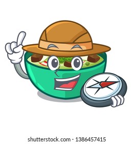 Explorer green curry in the character shape