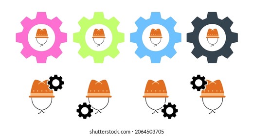 Explorer hat, clothing vector icon in gear set illustration for ui and ux, website or mobile application