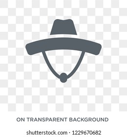 Explorer hat icon. Explorer hat design concept from Camping collection. Simple element vector illustration on transparent background.