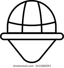 Explorer Hat Vector Line Icon Design