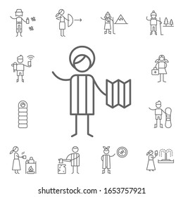 Explorer icon. Adventure icons universal set for web and mobile