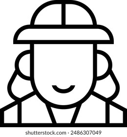 explorer icon. Thin linear style design isolated on white background