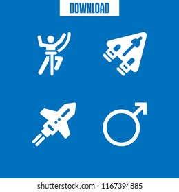 explorer icon. This set with mars, rocket, adventure and rocket ship vector icons for mobile and web