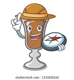 Explorer irish coffee mascot cartoon