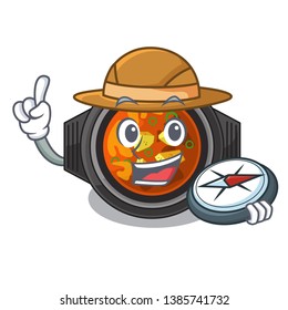 Explorer kimchi tighe in the cartoon shape