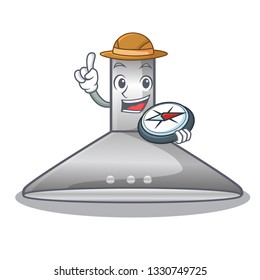 Explorer kitchen hood isolated with the cartoon