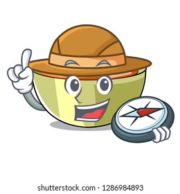 Explorer lentil soup on character wooden table