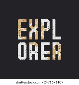 Tipografía de letras Explorer. Diseño de presupuesto