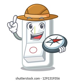 Explorer light switch is isolated with mascot