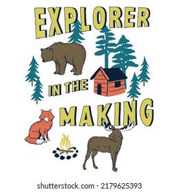 Explorer In The Making amazing boys t shirt design