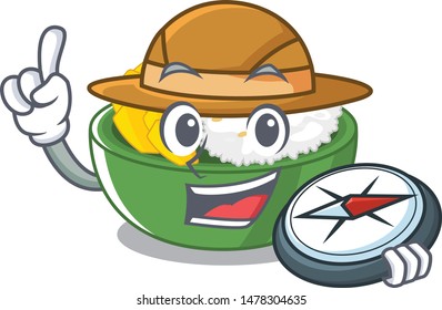 Explorer mango sticky rice in the cartoon