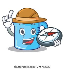 Explorer measuring cup character cartoon