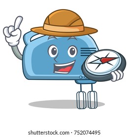 Explorer mixer character cartoon style