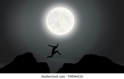 Explorer Mountaineering, Cliff Jumping, Under The Moonlight