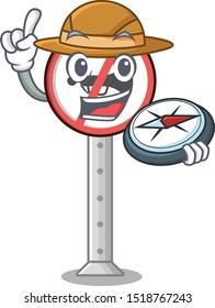Explorer no honking on the cartoon roadside