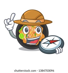 Explorer pat thai in the cartoon shape