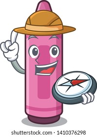 Explorer pink crayons in the character shape