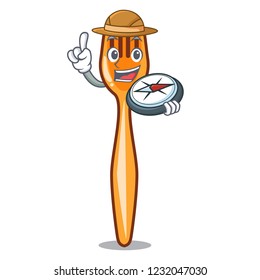 Explorer plastic fork on use for mascot