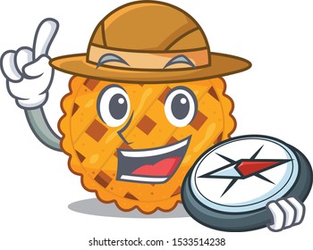 Explorer pumpkin pie isolated in the mascot